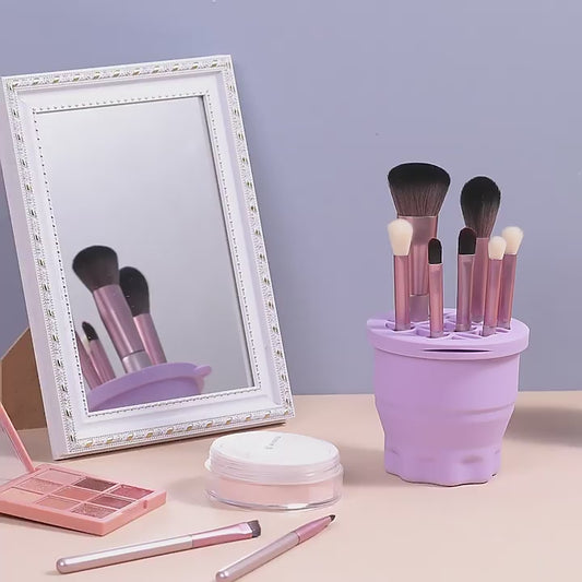 Silicon Makeup Brushes Cleaning Cup