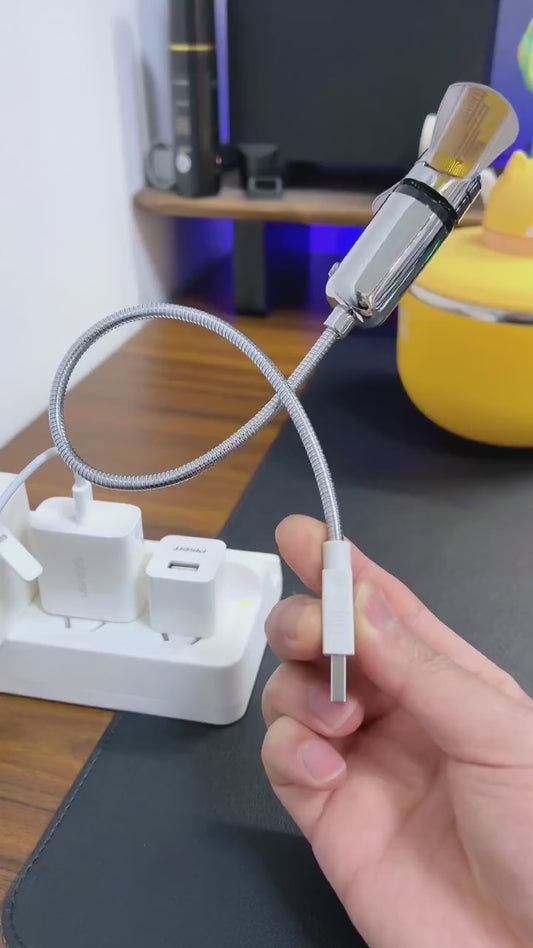 USB LED Fan with Programmable CD Customized Message